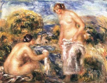 ピエール=オーギュスト・ルノワール Painting - 水浴びをする人 1910 ピエール・オーギュスト・ルノワール